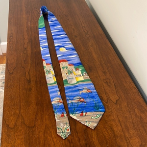 Carlos‎ Tomasini 100% Silk Men’s Necktie Ocean Recycling Scene